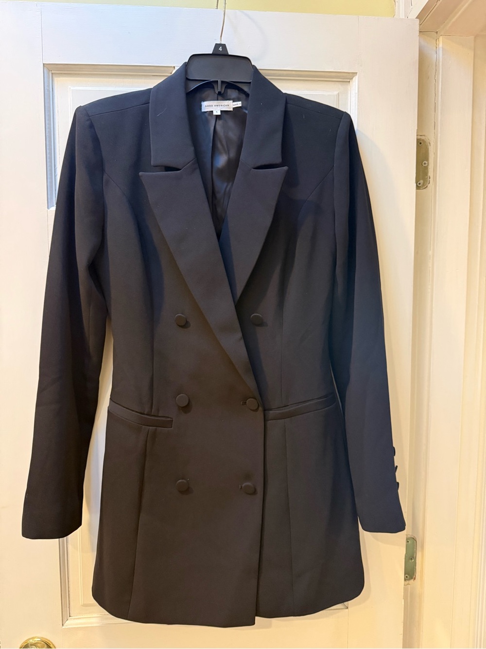 Double-Breasted Black Women's  dress